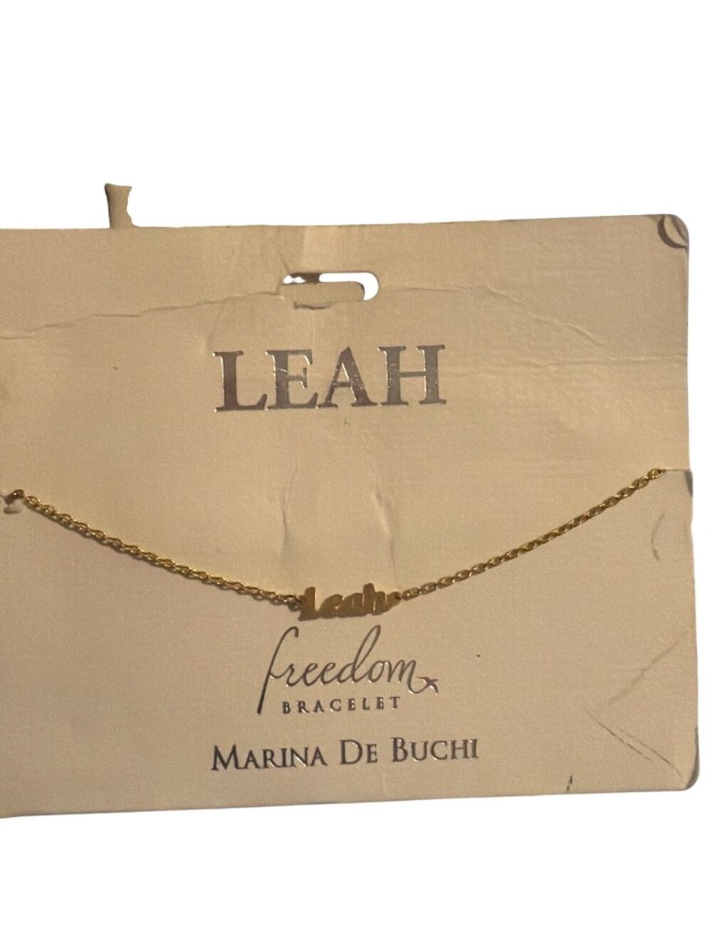 Freedom Bracelet Leah Gold Tone Adjustable Nickel-Free Marina De Buchi Jewelry